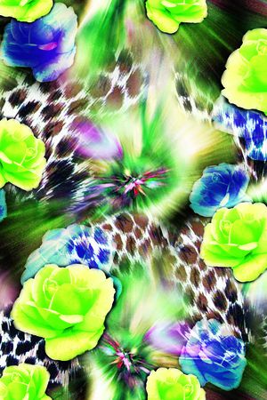 花卉印花华亿平台图片