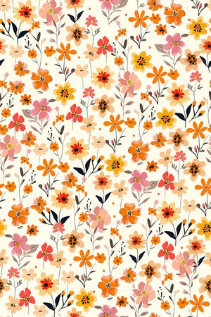 满版花卉印花华亿平台图片