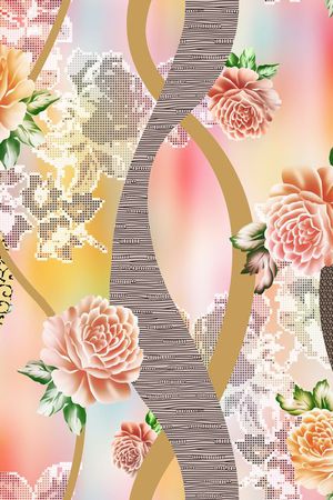 花卉印花华亿平台图片