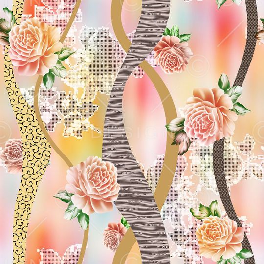 花卉印花华亿平台图片