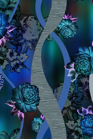 爆款散花印花华亿平台图片