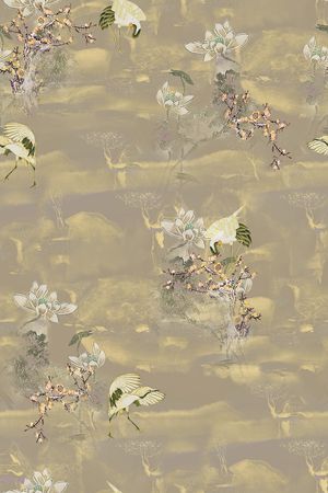 仙鹤印花华亿平台图片