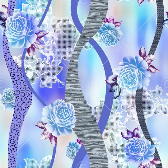 爆款散花印花华亿平台图片