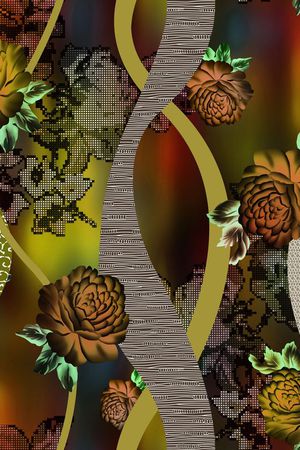 爆款散花印花华亿平台图片