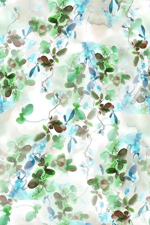 水彩花卉印花华亿平台图片