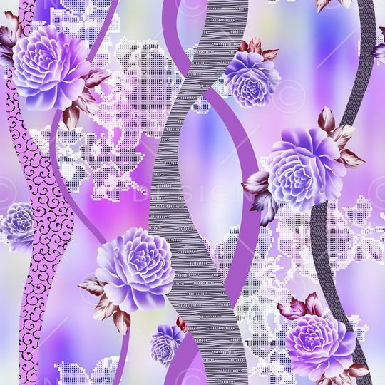 爆款散花印花华亿平台图片