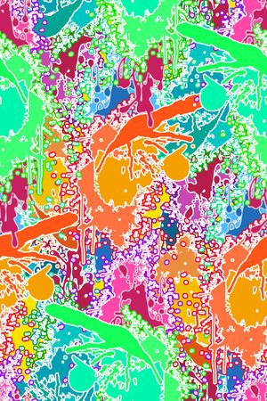 抽象印花华亿平台图片