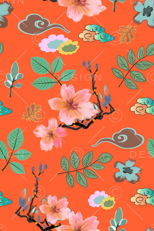 花卉印花华亿平台图片