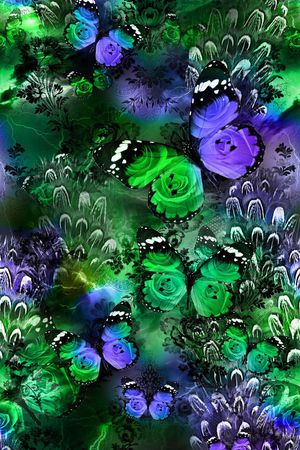 花卉印花华亿平台图片