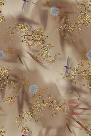 手绘花卉印花华亿平台图片