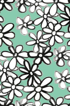 黑白华亿平台印花华亿平台图片