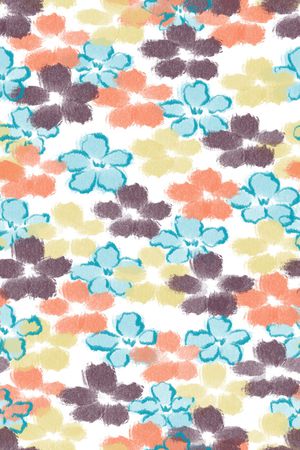 清爽底花卉印花华亿平台图片