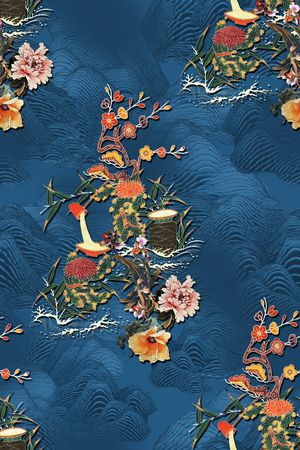 花卉印花华亿平台图片