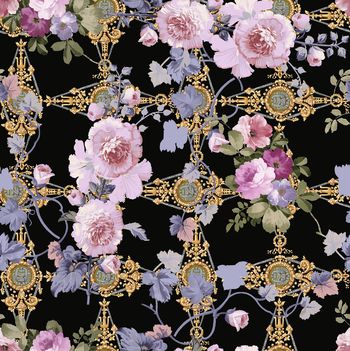 花卉印花华亿平台图片