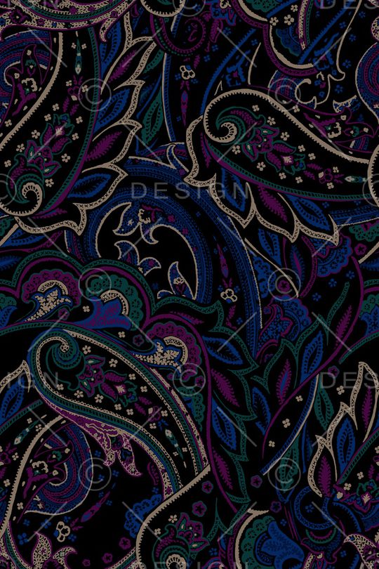 佩斯利印花华亿平台图片