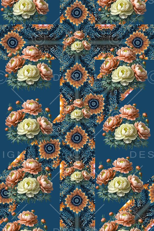 花卉印花华亿平台图片