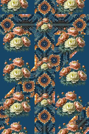 花卉印花华亿平台图片