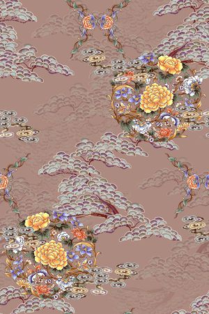 旗袍印花华亿平台图片