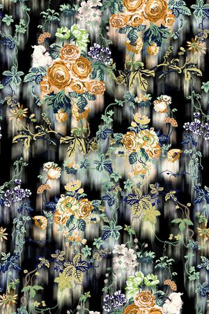 花卉印花华亿平台图片