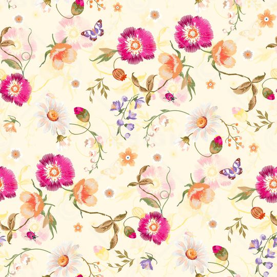 花卉印花华亿平台图片