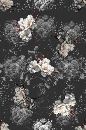 花卉印花华亿平台图片