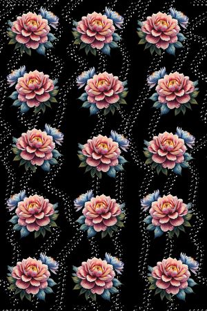 花卉印花华亿平台图片