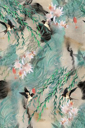 花卉印花华亿平台图片