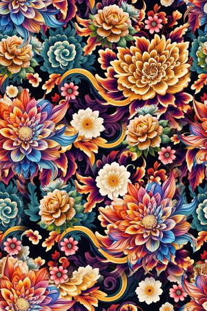 花卉印花华亿平台图片