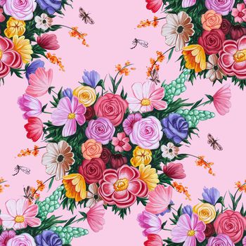 花卉印花华亿平台图片