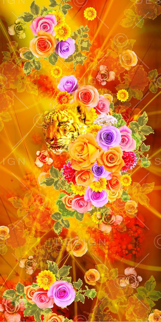 花卉印花华亿平台图片