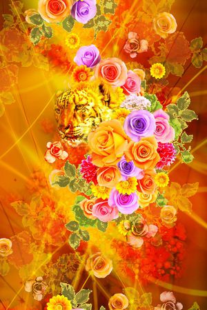 花卉印花华亿平台图片