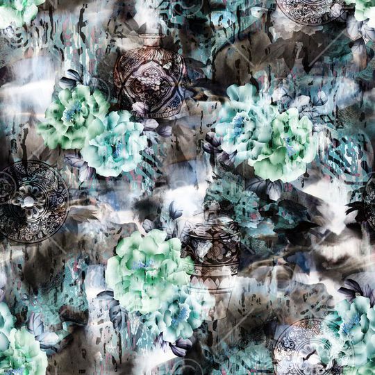 爆款散花印花华亿平台图片