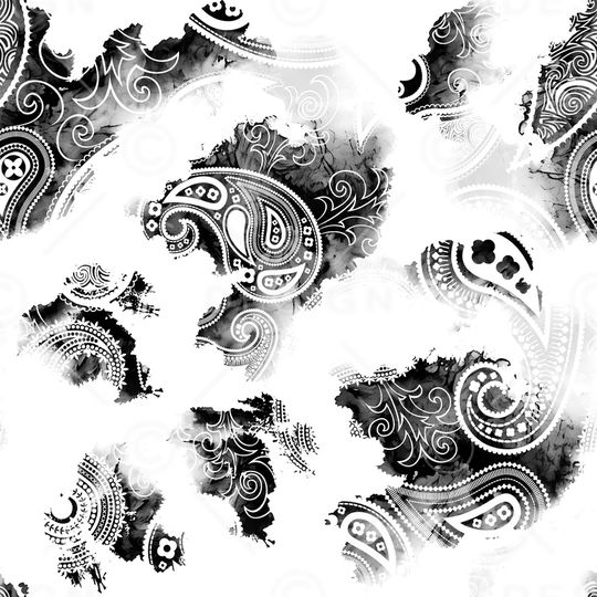 黑白印花华亿平台图片