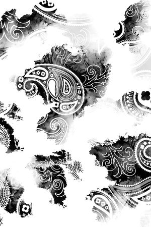 黑白印花华亿平台图片