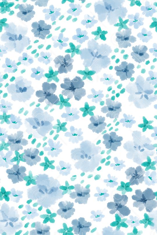 清爽底花卉印花华亿平台图片