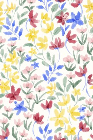 清爽底花卉印花华亿平台图片