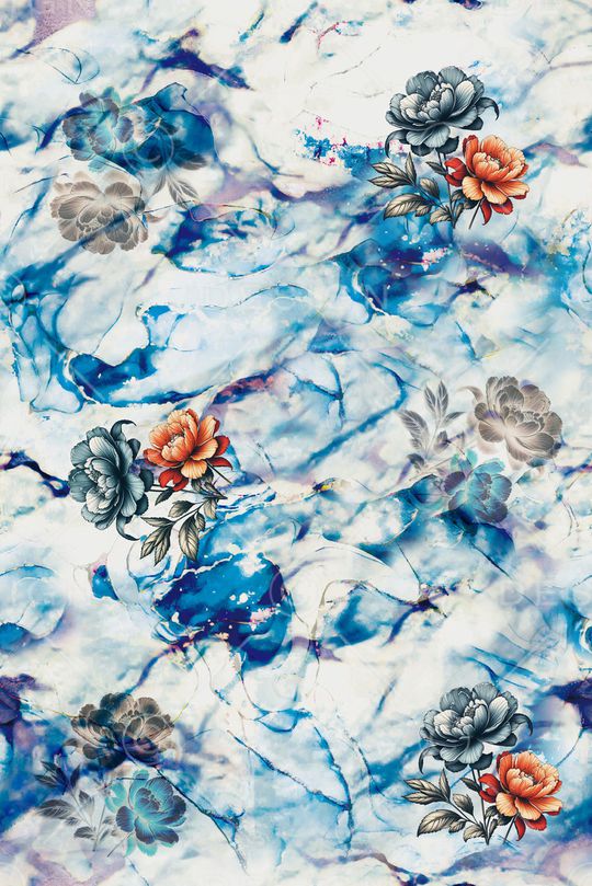 花卉印花华亿平台图片