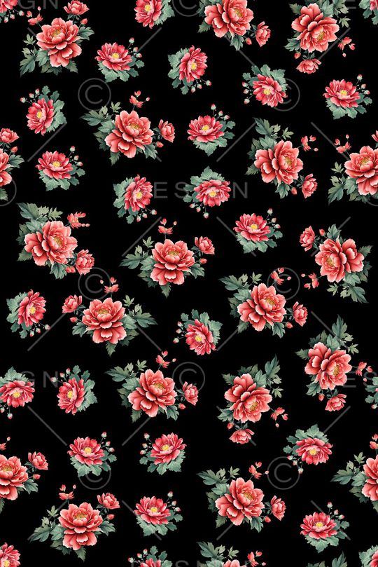 花卉印花华亿平台图片