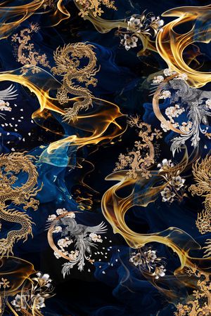 中国风印花华亿平台图片