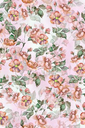 水彩花卉印花华亿平台图片