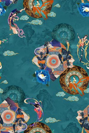 花卉印花华亿平台图片