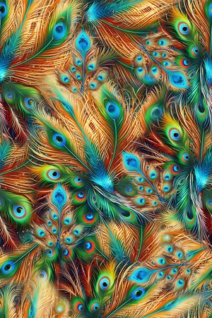 羽毛印花华亿平台图片