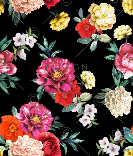 花卉印花华亿平台图片