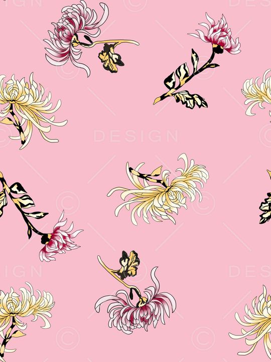 花卉印花华亿平台图片