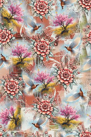 花卉印花华亿平台图片