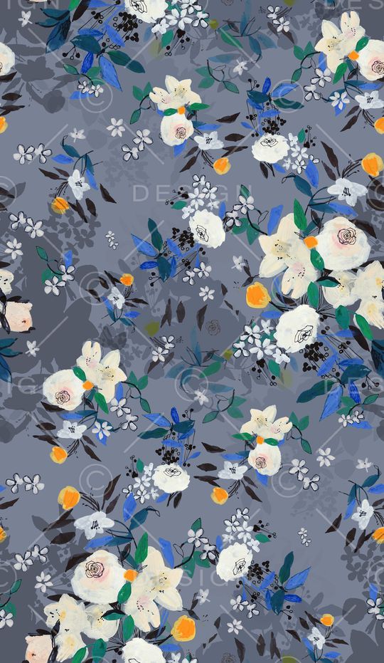 抽象花卉印花华亿平台图片