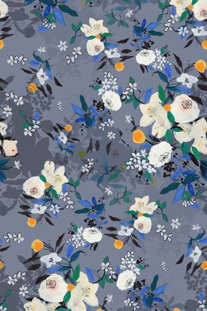 抽象花卉印花华亿平台图片