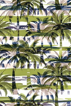 棕榈树印花华亿平台图片