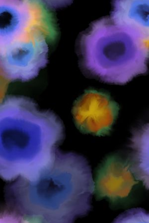 水彩花卉印花华亿平台图片