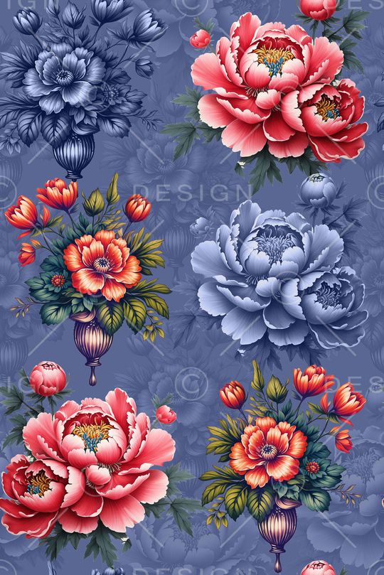 花卉印花华亿平台图片